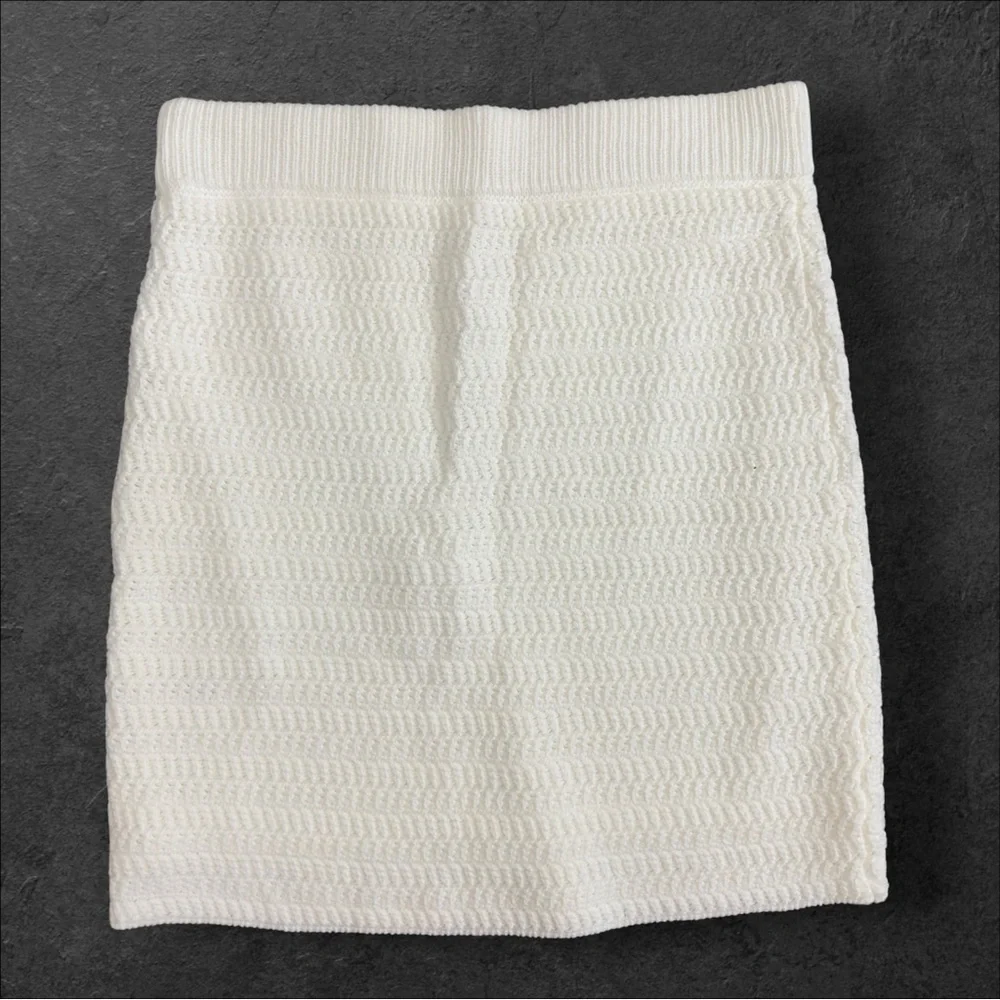 House Of Harlow 1960 Sweater Knit‎ Mini Skirt Size XS Ivory White NWT